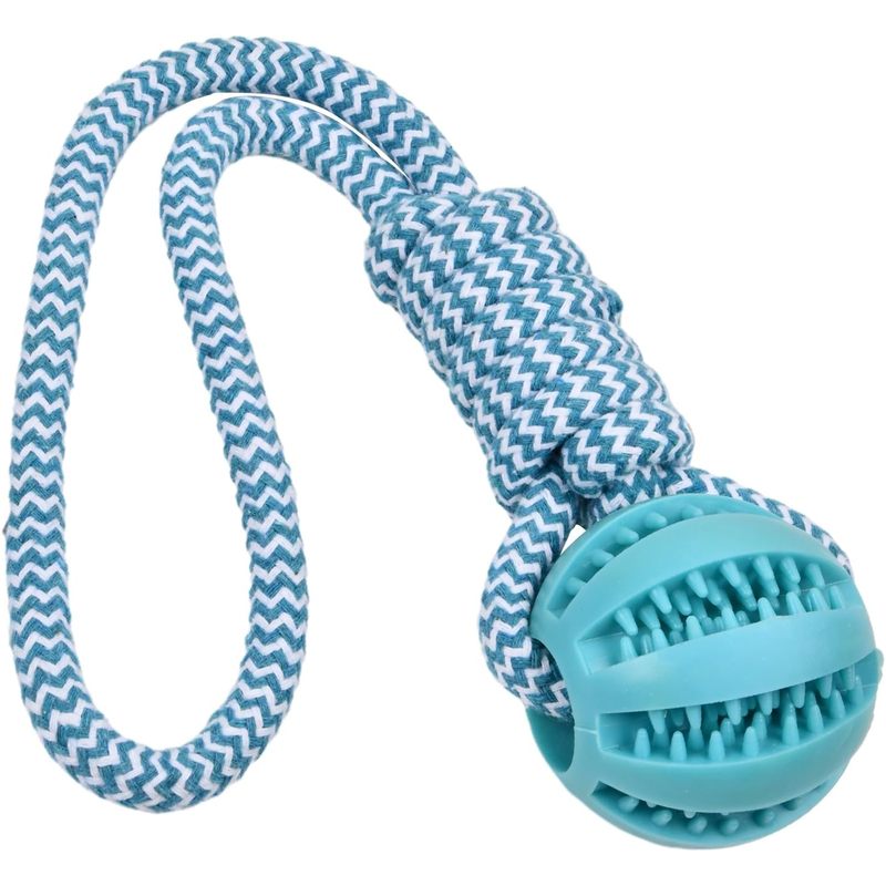 Indestructible Dog Chew Toy - Volumoon Ball on Rope - Giocattolo