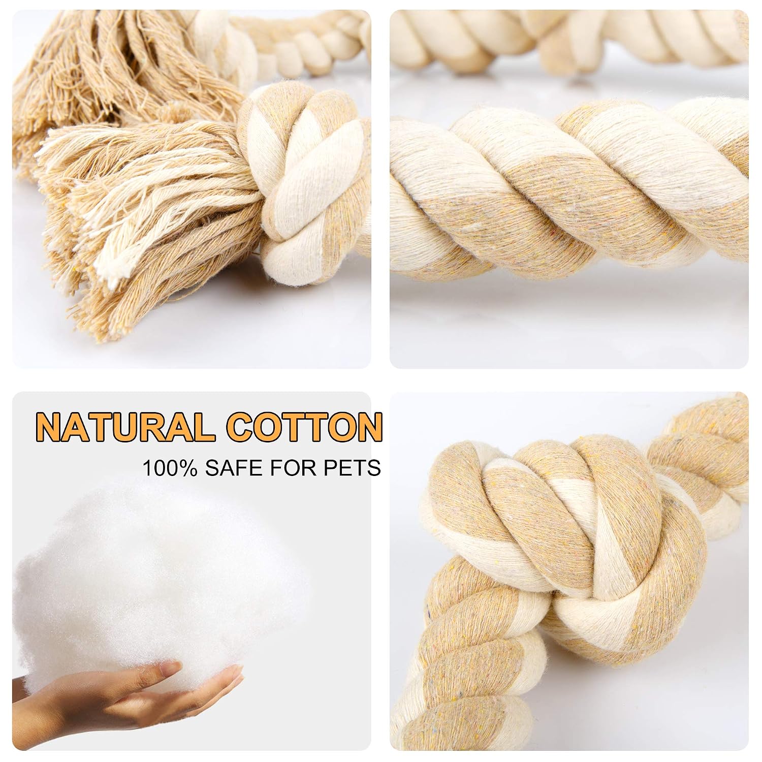 Dog Rope Toy Aggressive Chewers - Giocattoli da masticare in corda resistenti