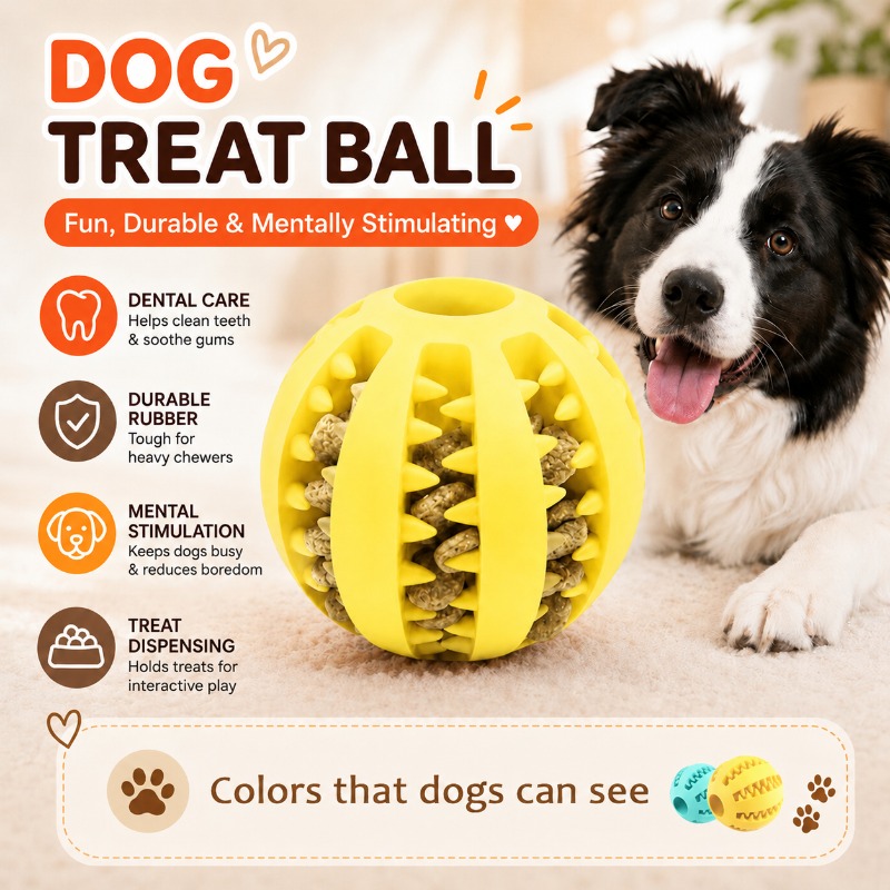 1 Pezzo Pallina Interattiva Di - Rubber Treat Dispensing Dog Toy recensione e prezzo